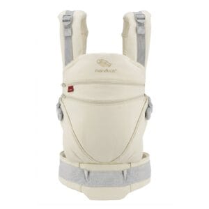 Mochila ergonómica portabebé Manduca XT Monochrome Creme color crema.