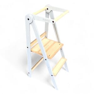 Torre de Aprendizaje Montessori Plegable 2 Alturas Nanu Gris